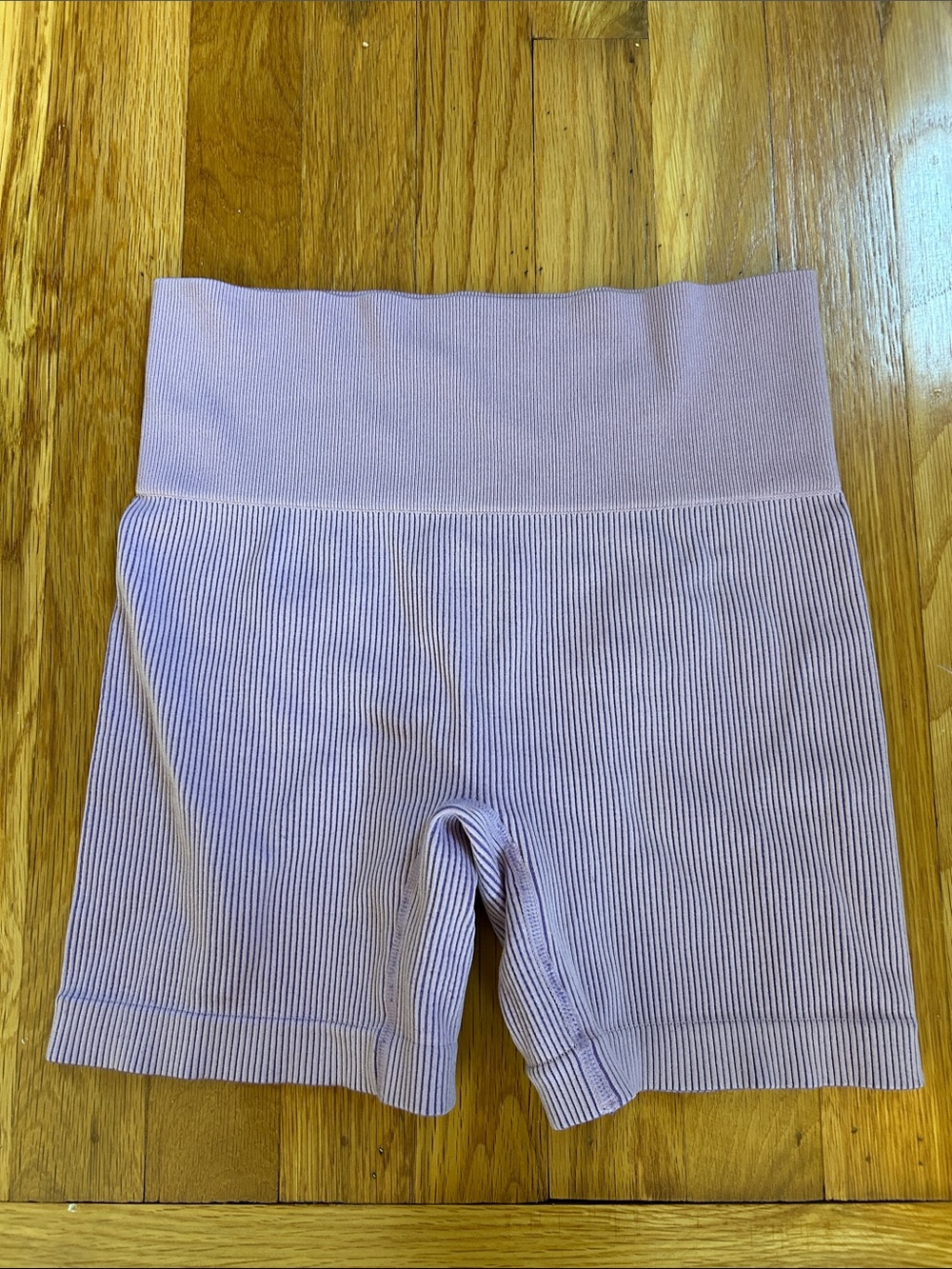 Colsie Ribbed High-Waist Bike Shorts